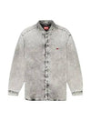 D Flaim S Tailored Denim Long Sleeve Shirt Gris - DIESEL - BALAAN 2