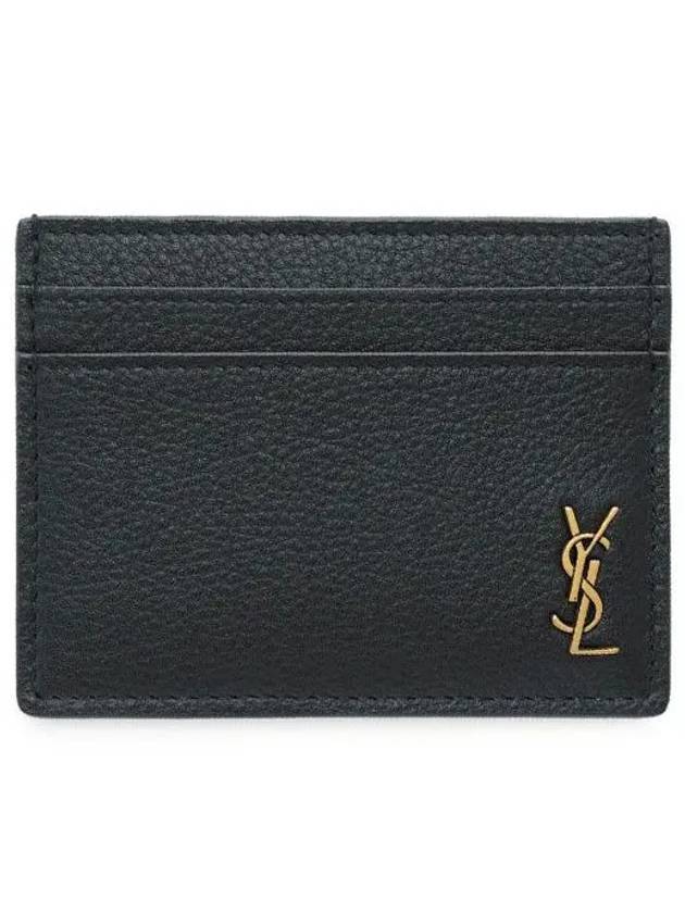 Tiny Monogram Card Wallet Black - SAINT LAURENT - BALAAN 3