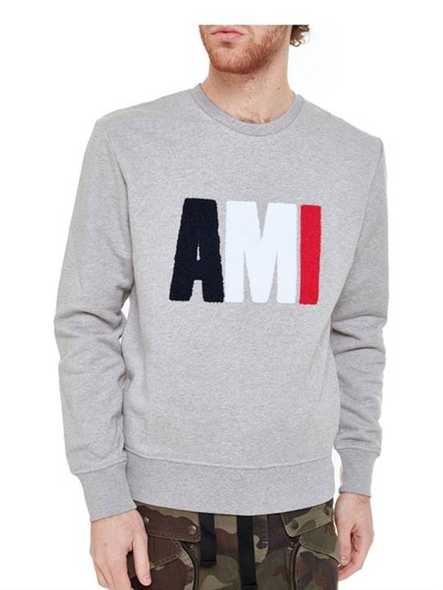 Big Logo Sweatshirt Grey - AMI - BALAAN 3