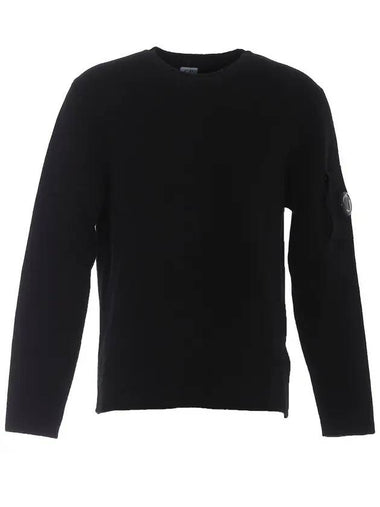 Logo Knit Top Black - CP COMPANY - BALAAN 1