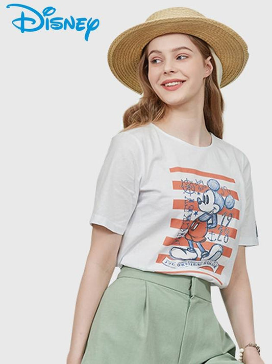 Graphic Printing Boat Neck Cotton Short Sleeve Round T-Shirt HL2LTS097 - DISNEY GOLF - BALAAN 2