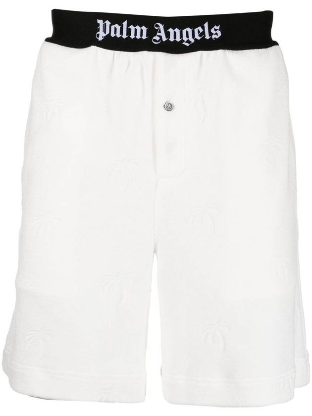 Logo Band Shorts White - PALM ANGELS - BALAAN 6