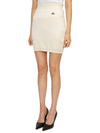 Bea Logo Knit Mini H-Line Skirt Cream - VIVIENNE WESTWOOD - BALAAN 3