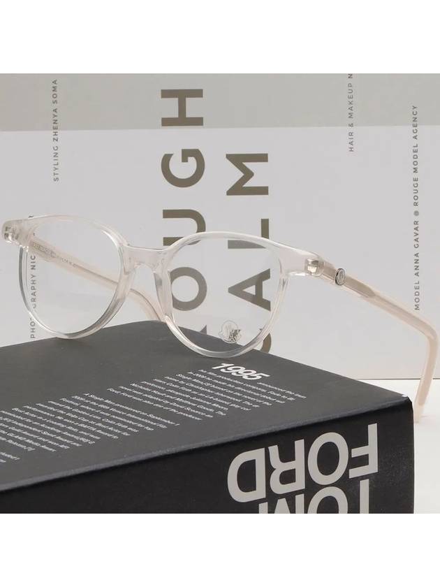 Eyewear Round Eyeglasses White - MONCLER - BALAAN 3