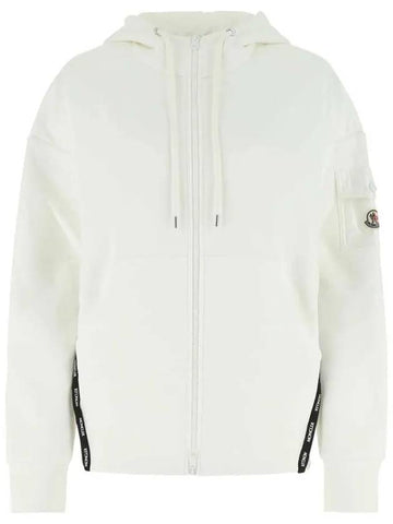 Logo Patch Hood Zipup White 8G000 30 809KX 034 - MONCLER - BALAAN 1