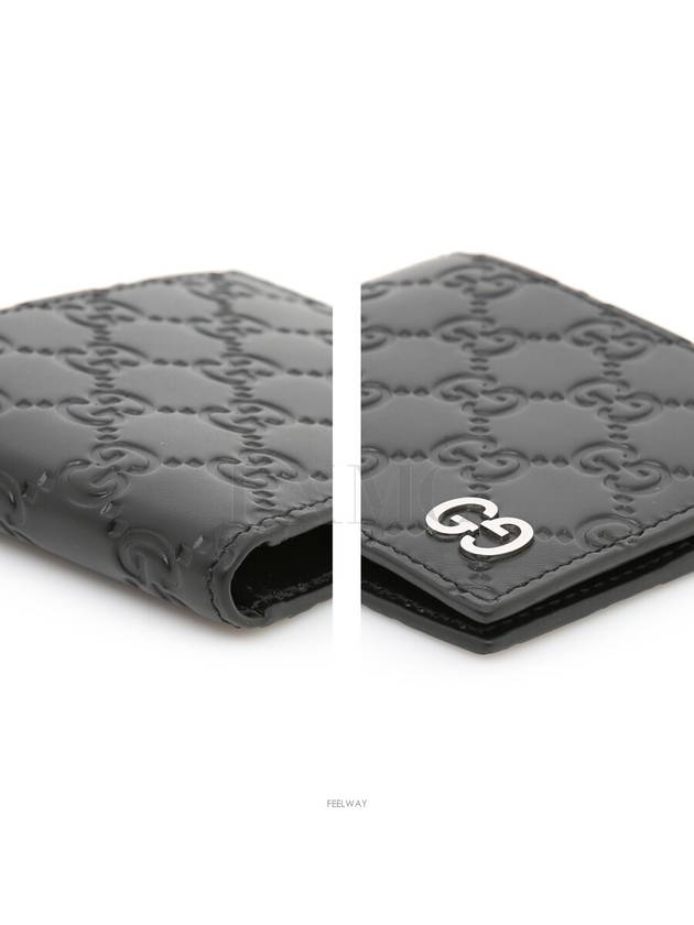 Dorian Wallet GG Signature Black Seama Half 473916 - GUCCI - BALAAN 6