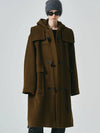 Overfit Hooded Duffel Coat Brown - NOIRER FOR WOMEN - BALAAN 3