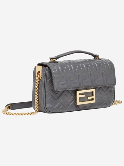 Baguette Medium Nappa Leather Chain Shoulder Bag Blue - FENDI - BALAAN 2