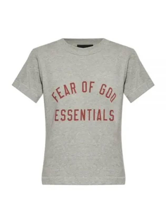 Logo Print Short Sleeve T Shirt Grey - FEAR OF GOD - BALAAN 2