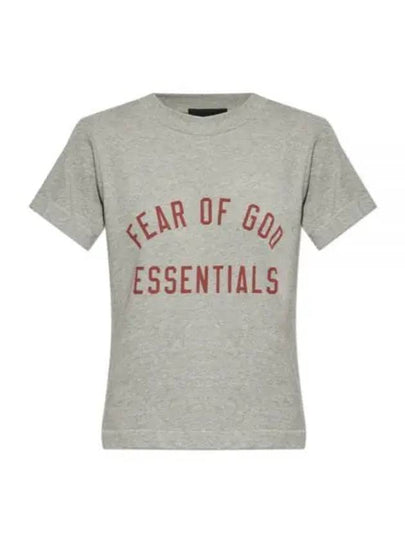 Logo Print Short Sleeve T Shirt Grey - FEAR OF GOD - BALAAN 2