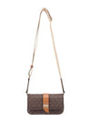 Greenwich Extra Small Logo Leather Shoulder Bag Brown - MICHAEL KORS - BALAAN 1