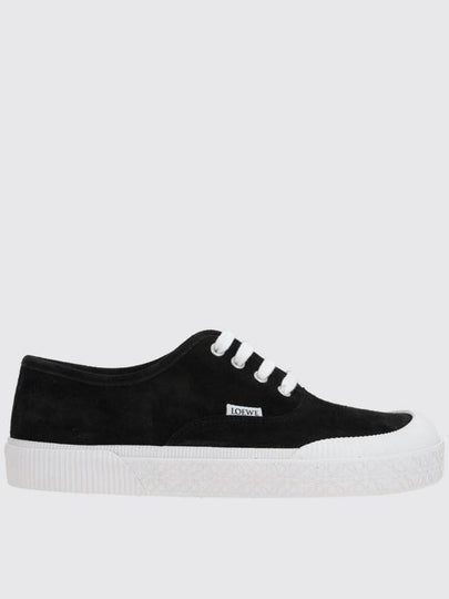 Terra Vulca Suede Low Top Sneakers Black - LOEWE - BALAAN 2