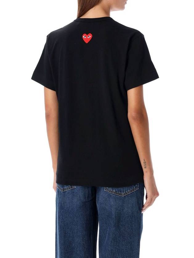 Heart Patch Short Sleeve T Shirt Black - COMME DES GARCONS PLAY - BALAAN 3