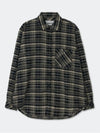 Emboss Checked Pattern ShirtTweed BlackW - KINETO - BALAAN 3