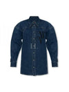 Spray Football Denim Long Sleeve Shirt Blue - VIVIENNE WESTWOOD - BALAAN 2