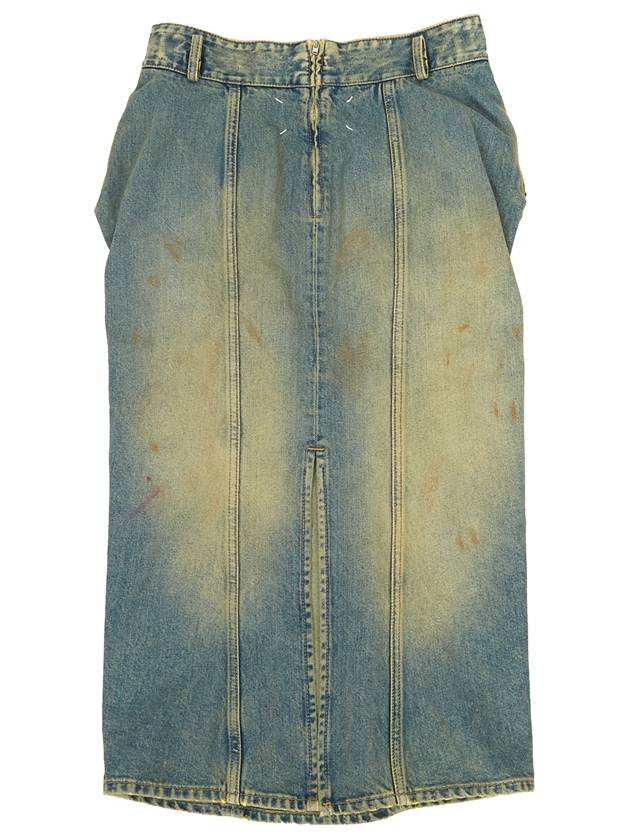 Denim Ruffle H-Line Skirt Dirty Wash - MAISON MARGIELA - BALAAN 3