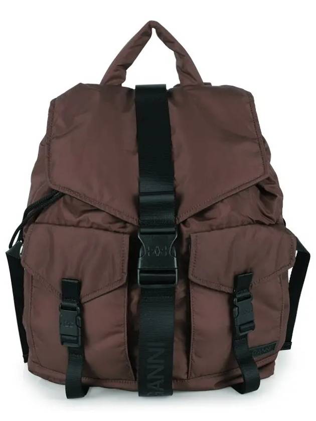 Tech Backpack Burgundy - GANNI - BALAAN 2