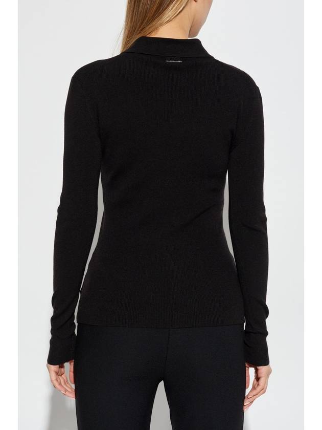 Michael Michael Kors Top With Collar, Women's, Black - MICHAEL KORS - BALAAN 4