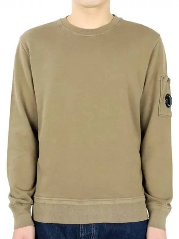 Lens Wappen Pocket Cotton Fleece Sweatshirt Brown - CP COMPANY - BALAAN 2