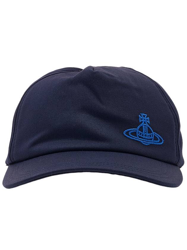 Embroidered ORB Logo Classic Ball Cap Navy - VIVIENNE WESTWOOD - BALAAN 3