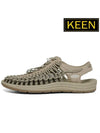 Men's Uneek Logo Print String Sandals Timberwolf - KEEN - BALAAN 2