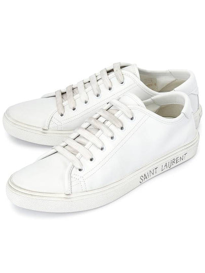 Men's Malibu Low Top Sneakers White - SAINT LAURENT - BALAAN 2