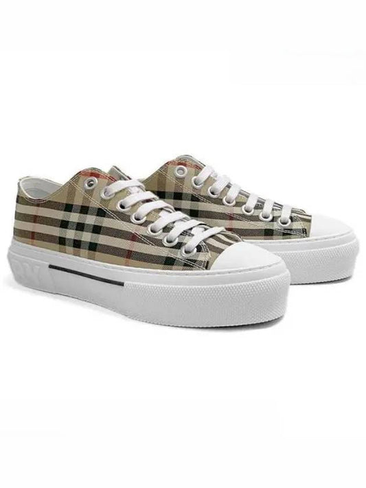 Vintage Check Cotton Sneakers Archive Beige - BURBERRY - BALAAN 2