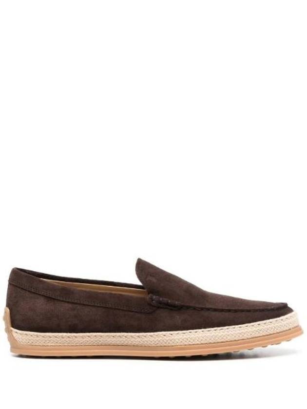 Men's Suede Slip-ons Loafers Brown - TOD'S - BALAAN 1