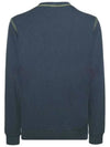 Logo Print Crew Neck Cotton Sweatshirt Blue - STONE ISLAND - BALAAN 4