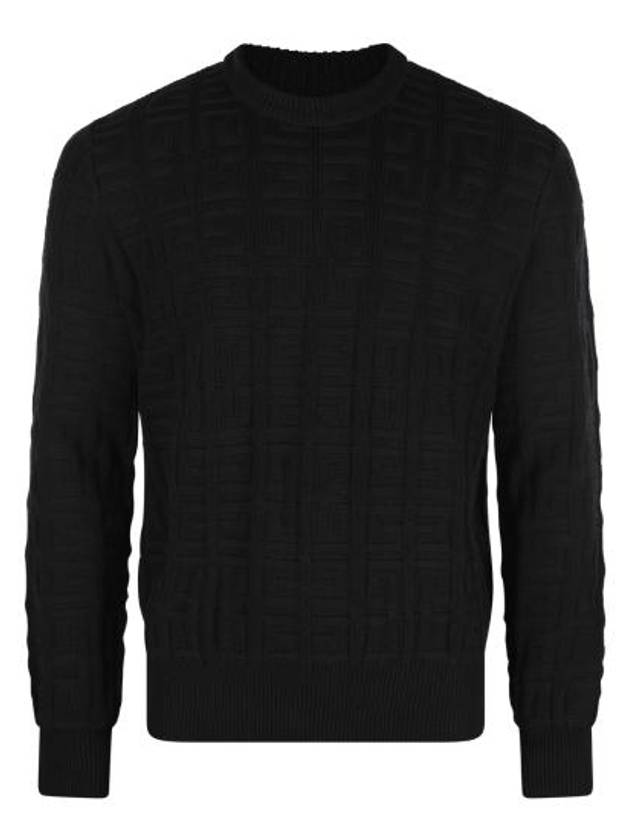 4G Pattern Cotton Knit Top Black - GIVENCHY - BALAAN 1