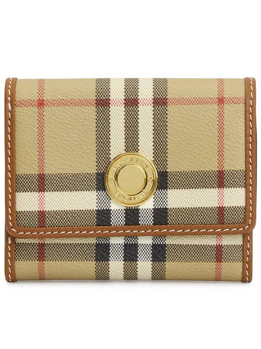 Check Half Wallet Beige - BURBERRY - BALAAN 2