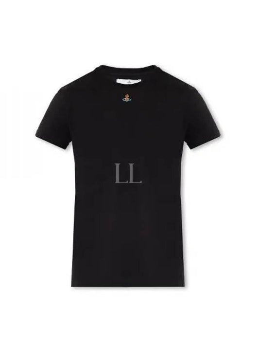 Embroided ORB Peru Short Sleeve T-Shirt Black - VIVIENNE WESTWOOD - BALAAN 2