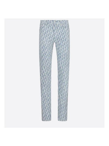 Oblique Slim Fit Jeans Light Blue - DIOR - BALAAN 1