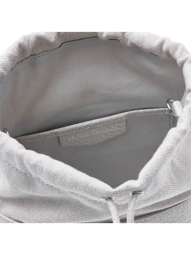 5AC Number Logo Texture Leather Bucket Bag Grey - MAISON MARGIELA - BALAAN 11