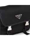 Triangle Logo Re-Nylon Saffiano Leather Cross Bag Black - PRADA - BALAAN 5