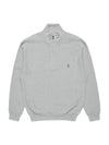 Quarter Zip Cotton Knit Top Grey - POLO RALPH LAUREN - BALAAN 1