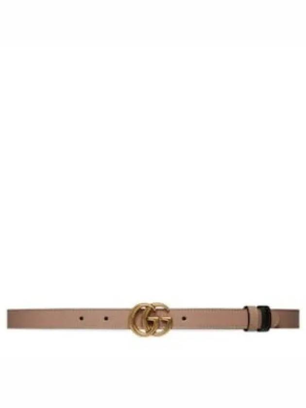 GG Marmont Reversible Thin Belt Pink Black - GUCCI - BALAAN 2