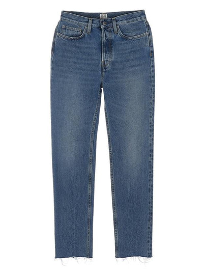 Women's Classic Cut Washed Denim Straight Jeans Blue - TOTEME - BALAAN 2