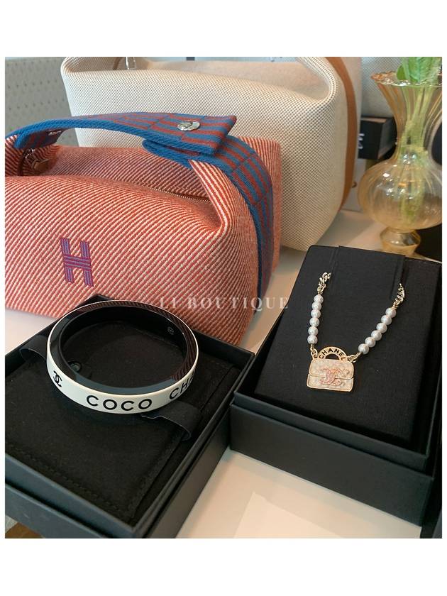 CC Handbag Logo Pearl Necklace Pendant Choker ABD331 - CHANEL - BALAAN 8