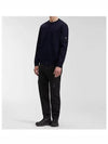 Men's Lens Wappen Pocket Knit Top Navy - CP COMPANY - BALAAN.