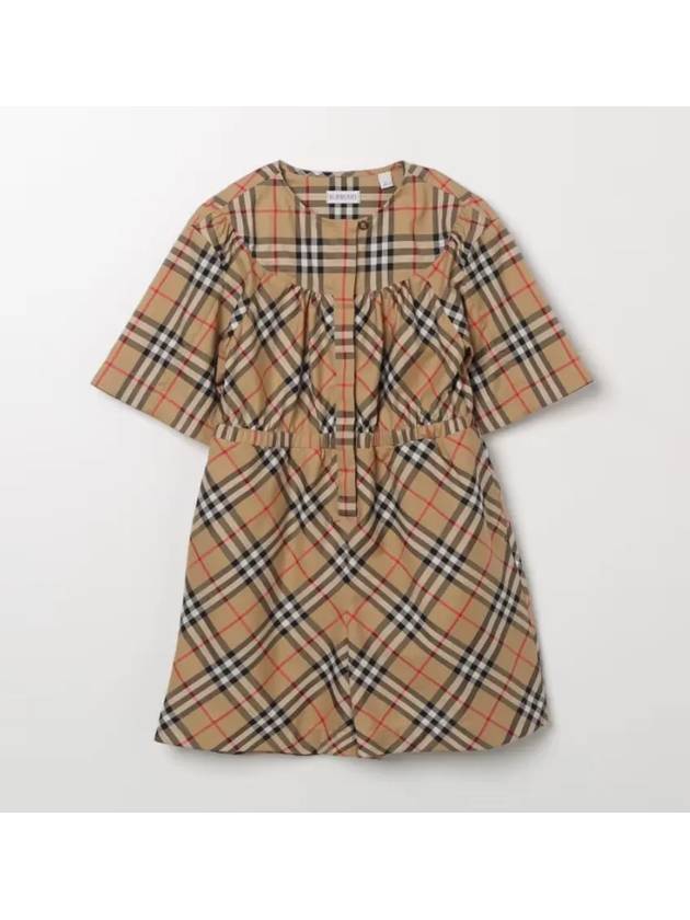 Kids Vintage Check Jumpsuit Beige - BURBERRY - BALAAN 2