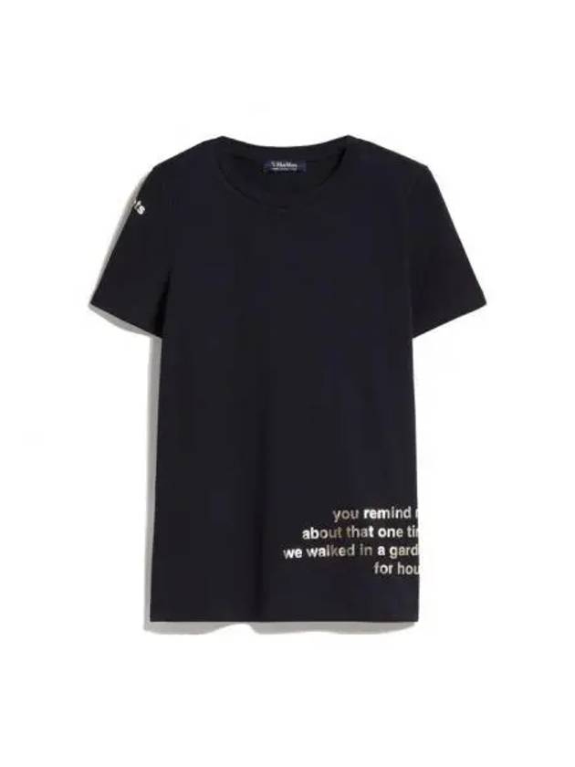 Women's Aris Short Sleeve T-Shirt Navy - MAX MARA - BALAAN 2