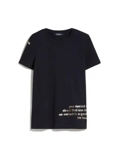 Women's Aris Short Sleeve T-Shirt Navy - MAX MARA - BALAAN 2