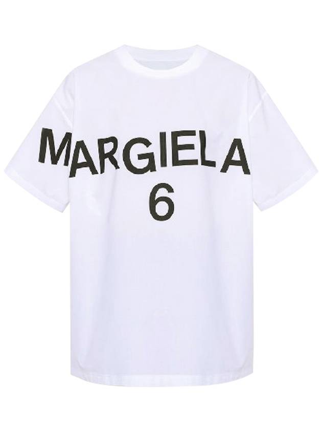 MM6 Logo Oversized Short Sleeve T-Shirt White - MAISON MARGIELA - BALAAN 2