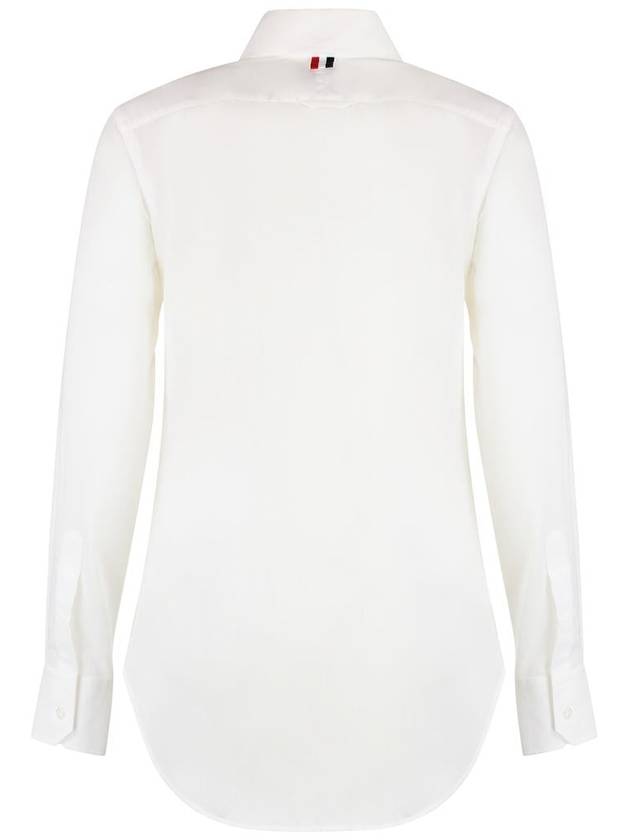 Round Collar Shirt White - THOM BROWNE - BALAAN 3