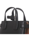 House Check Banner Baby Leather Tote Bag Black - BURBERRY - BALAAN 7