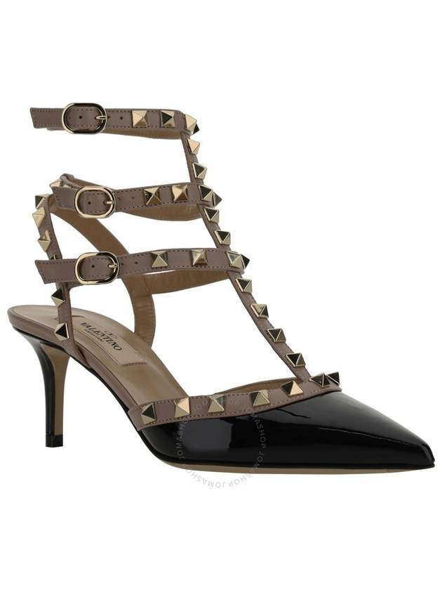 Rockstud Leather Slingback Heel Black - VALENTINO - BALAAN 3