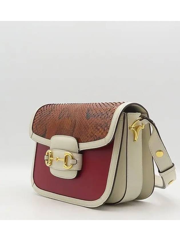 602204 Python 1955 gold horsebit shoulder and cross bag - GUCCI - BALAAN 3