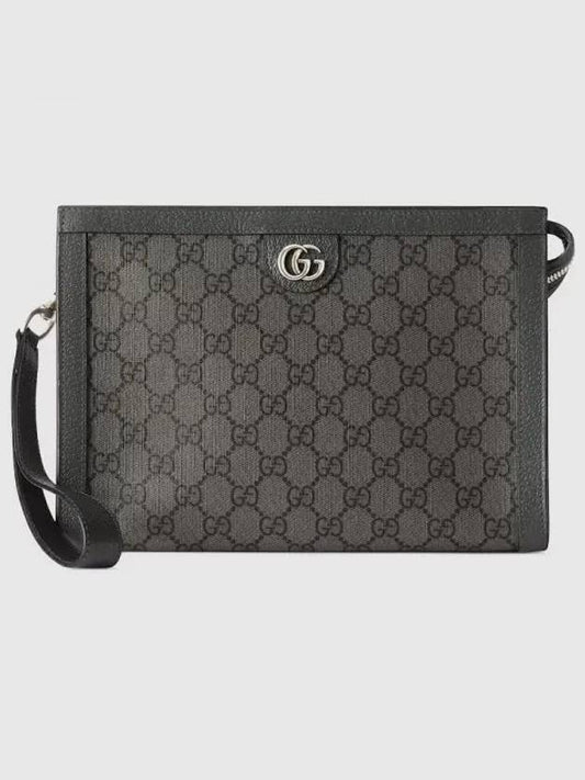 Ophidia GG Supreme Canvas Pouch Clutch Bag Grey - GUCCI - BALAAN 2