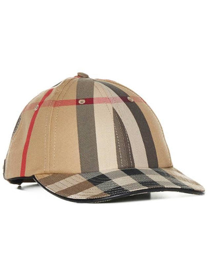 Detail Check Cotton Logo Ball Cap Beige - BURBERRY - BALAAN 2